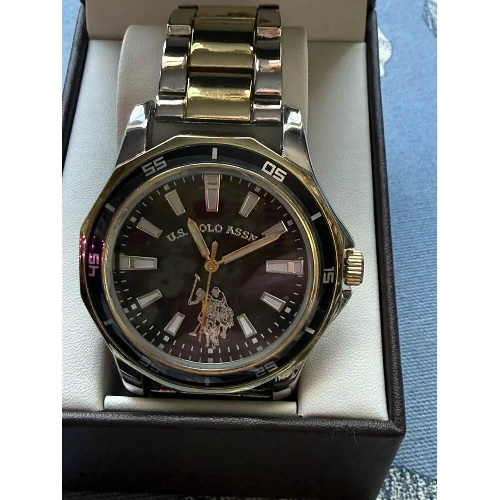 Us Polo Assn. Men's Watch Tri Color Face Usc80474kl New In Box